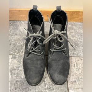 Women’s Grey Heeled Boots